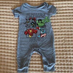 Marvel Superhero Newborn Bodysuit - Light Blue